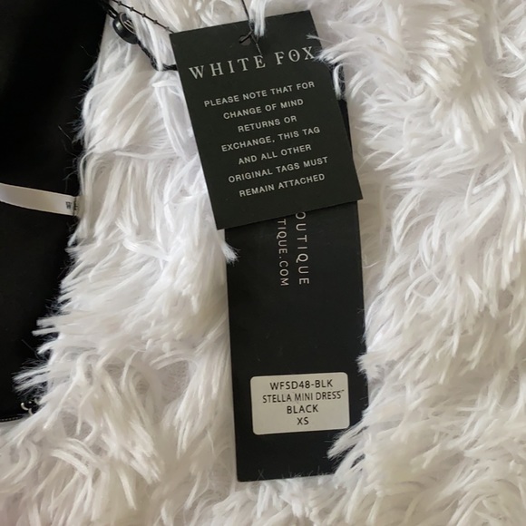 WHITEFOX off the shoulder bow mini black dress - Picture 5 of 5